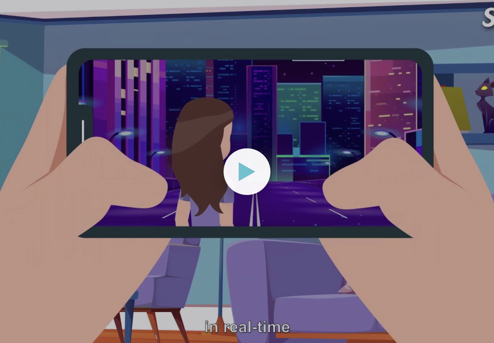 Surfie app demo video showing real-time content monitoring